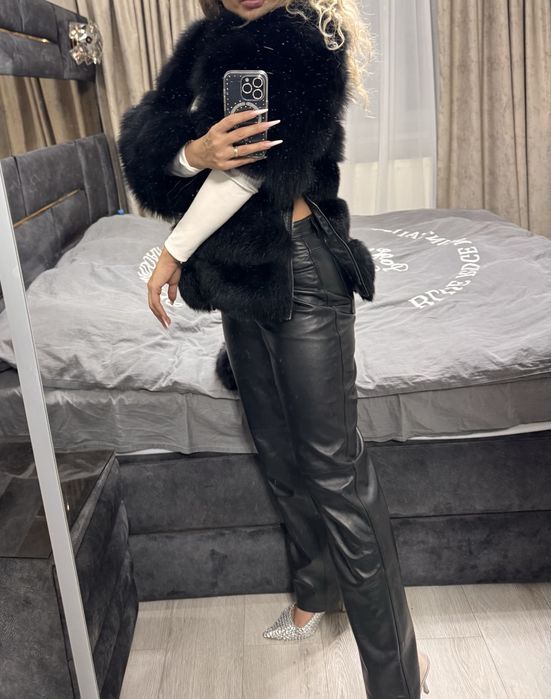 haina blana vulpe naturala