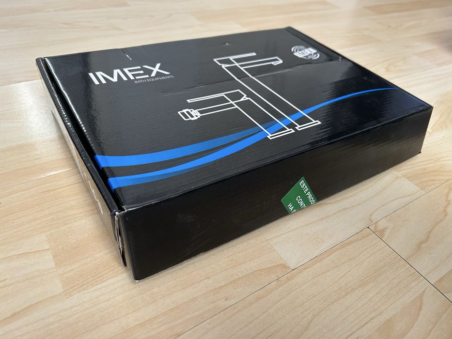 Смесител за мивка IMEX - Milos Black - висока