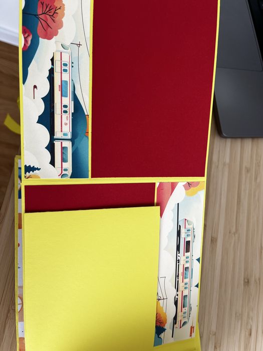 Ръчноправен детски албум за снимки - влакове