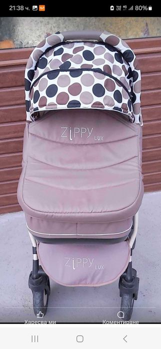 Бебешка количка ZIPPY LUX , кощница,проходилка и аспиратор за нос