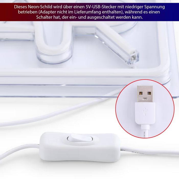 Неонов знак за кафе LED за кафе и бар – USB