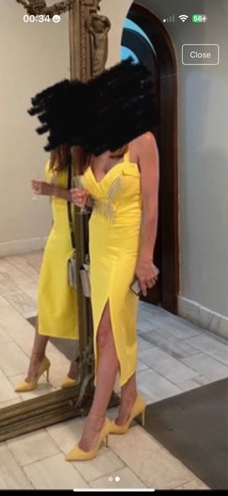 Rochie eleganta galbena BBY