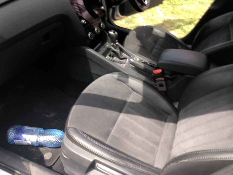 Interior piele Alcantara Skoda Octavia 3 facelift Scaune fata bancheta spate cotiera si fete uso spate Piele neagra