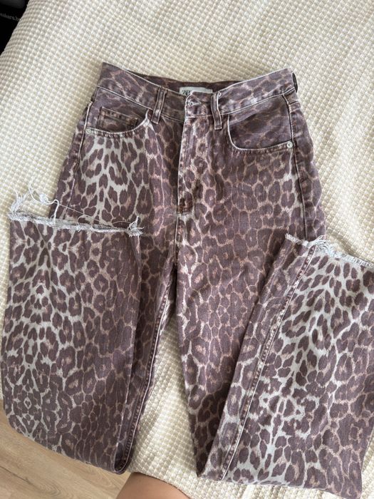 Дънки зара леопардови