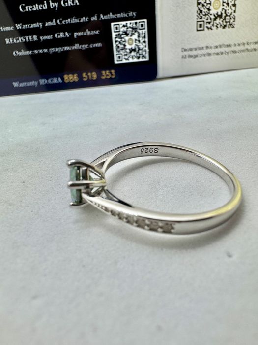 Сребърен пръстен с мойсанит (Диамант) 1 карат