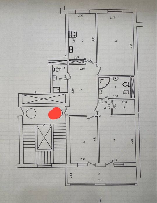 Продаётся 3х комнатная квартира в Мирабадском районе, ор Гошт