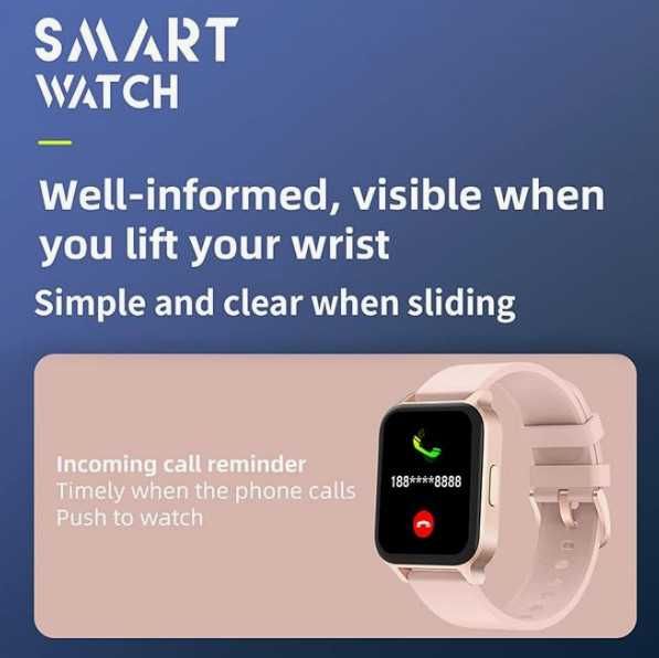 Смарт часовник Findtime,1,65-инчов дисплей, монитор на здраве