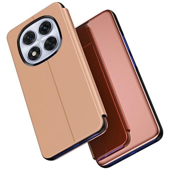 Огледален Калъф Тип Тефтер за Xiaomi Redmi Note 14 Pro 5G Розов