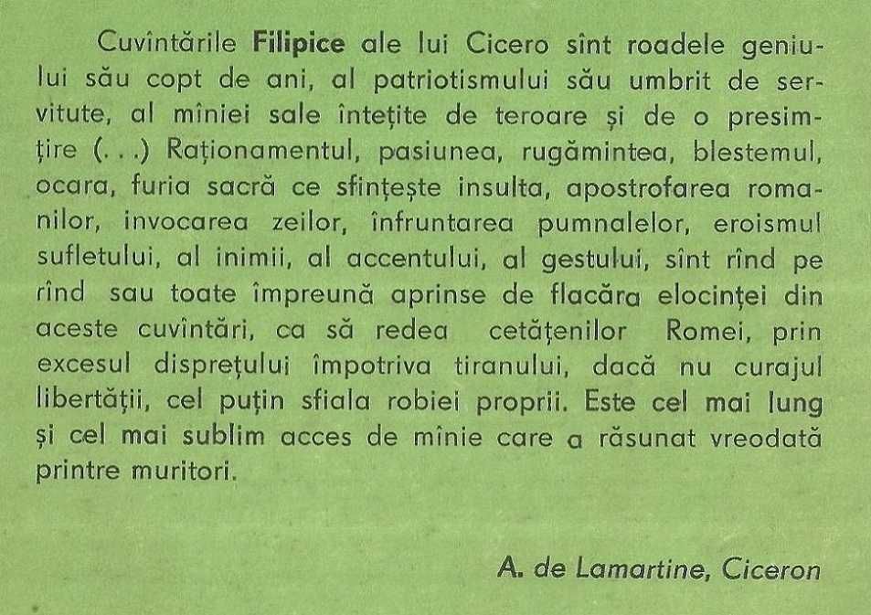 Super carte istorie antica oratorie retorica Marcus Tullius CICERO Filipice Filipicele