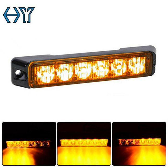 6 LED! Сигнална лампа, лед, блитз, аварийна мигаща светлина 6 диода!