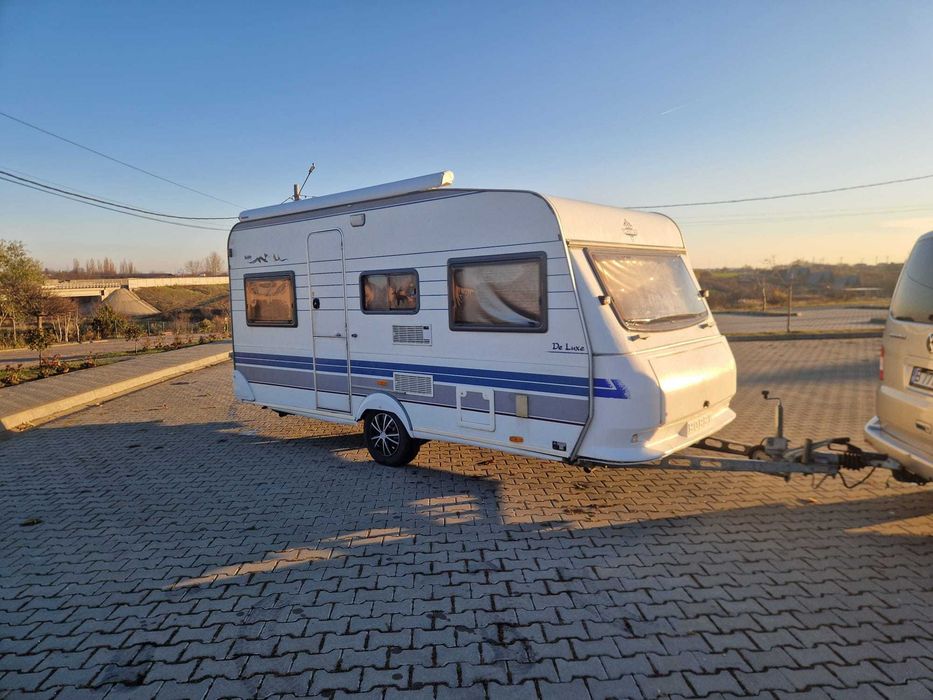 Rulota Hobby DeLuxe 470 cu 2 zone, Aer Conditionat, Boiler, Panouri