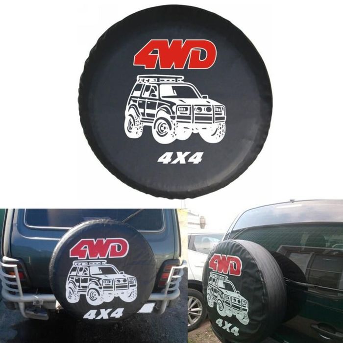 калъф за резервна гума 15 цола с надпис 4wd automax