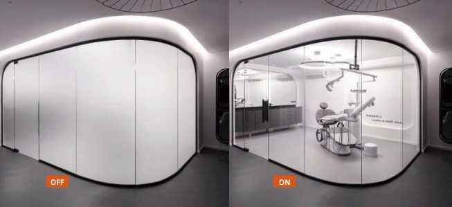 Умная, Жалюзи - переключаемая плёнка FILMBASE видов 20 с расцветками