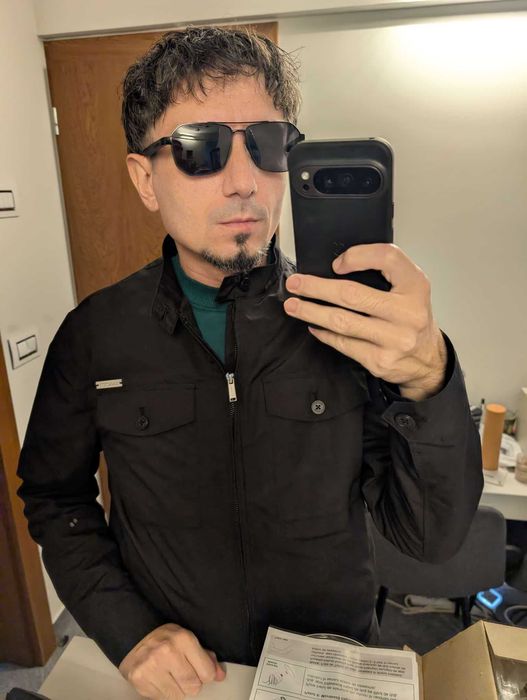 Geacă Bigotti subțire - neagră - mărime M - stare IMPECABILĂ