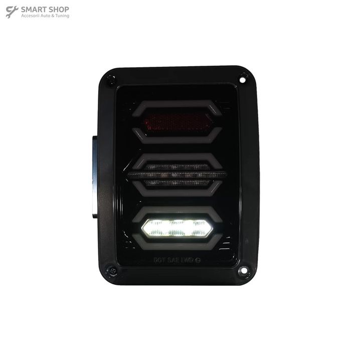 Stopuri Full LED compatibil cu JEEP Wrangler JK (2007-2017) Fumuriu