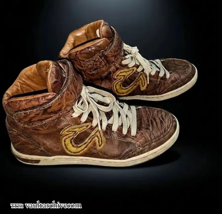 True Religion Archive Distressed Brown Leather Boots