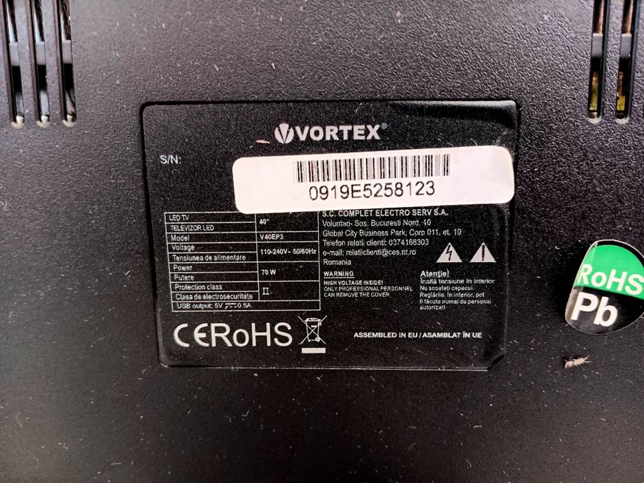 TV LED Vortex, Full HD, 102 cm