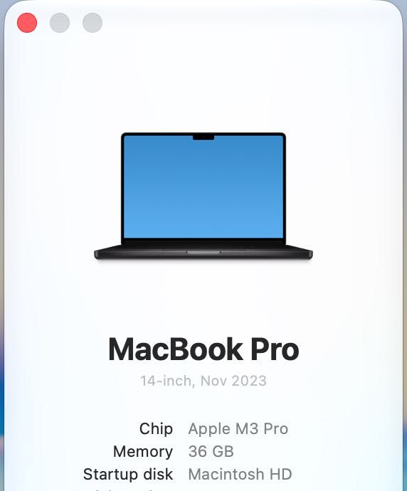 MacBook Pro M3 36 512
