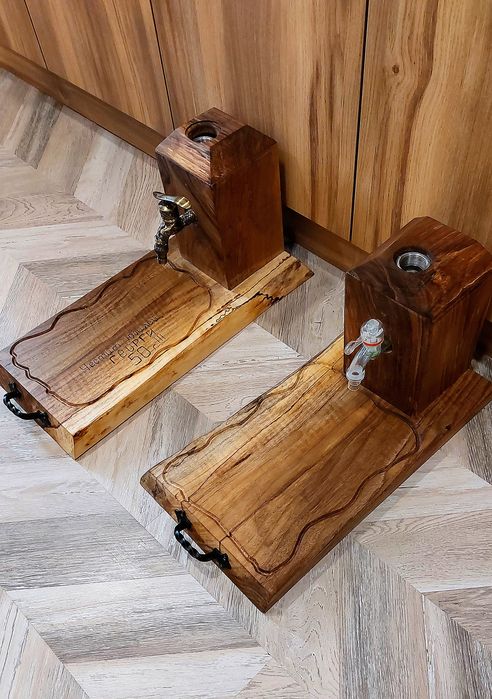 Дъска за рязане End Grain от орех и епоксидна смола