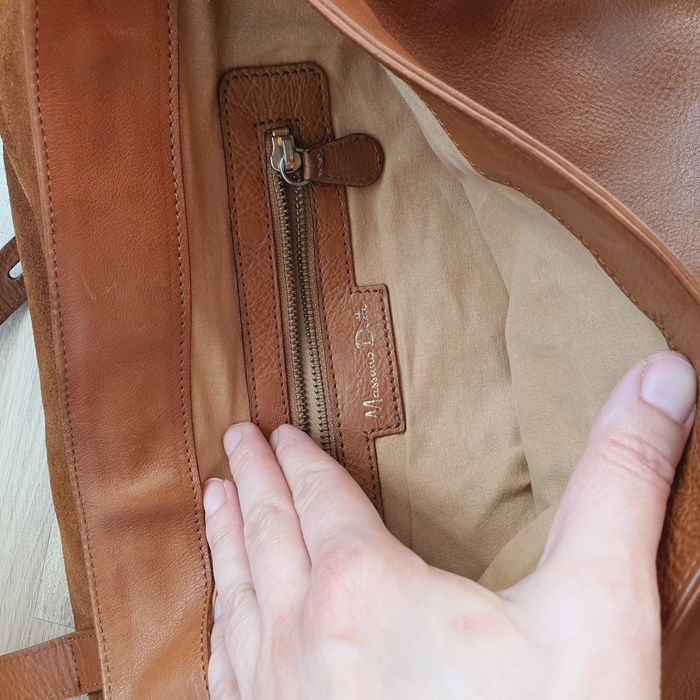 Винтидж чанта Massimo Dutti от естествена кожа