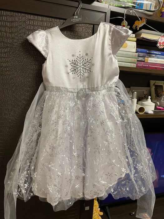 Платье на утренник.Платье снежинки