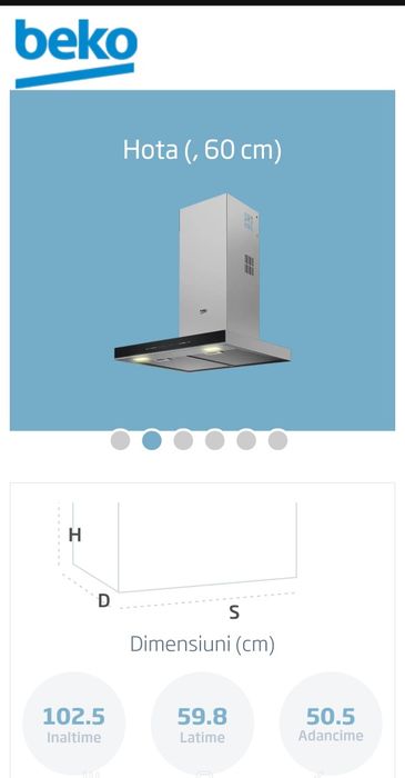 Hota decorativa Beko