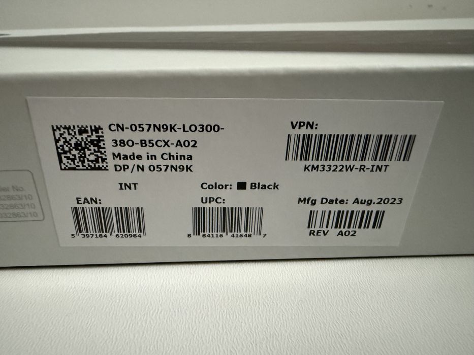 Kit tastatură + mouse wireless Dell KM3322W – Nou! Sigilat