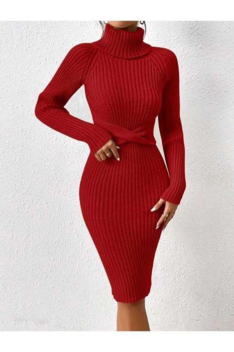 Rochie roșie cambrata Crăciun/Revelion