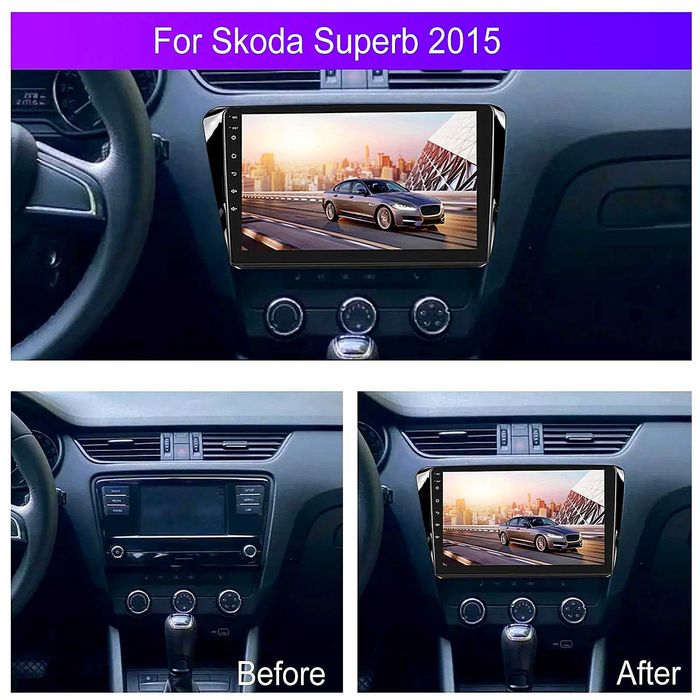 Мултимедия за Skoda Superb 3 Андроид, навигация Android Двоен дин 2DIN