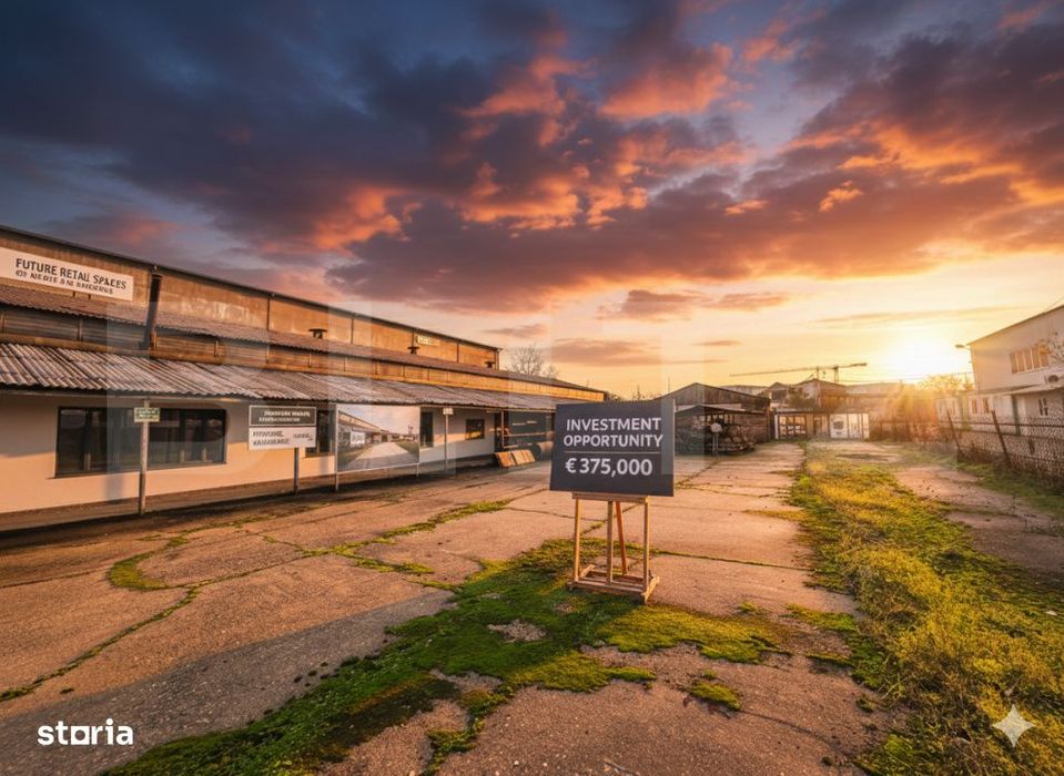 Teren 2.412 mp, hala 600 mp – front 32.5 m, zona Centura