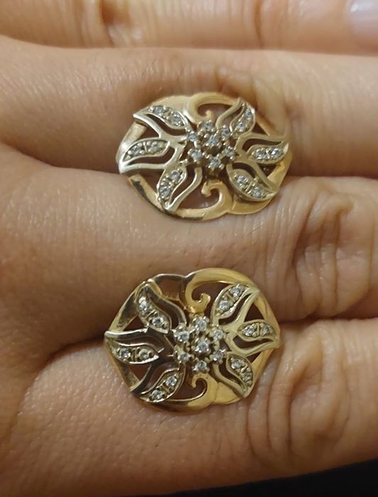 Золотые серги все