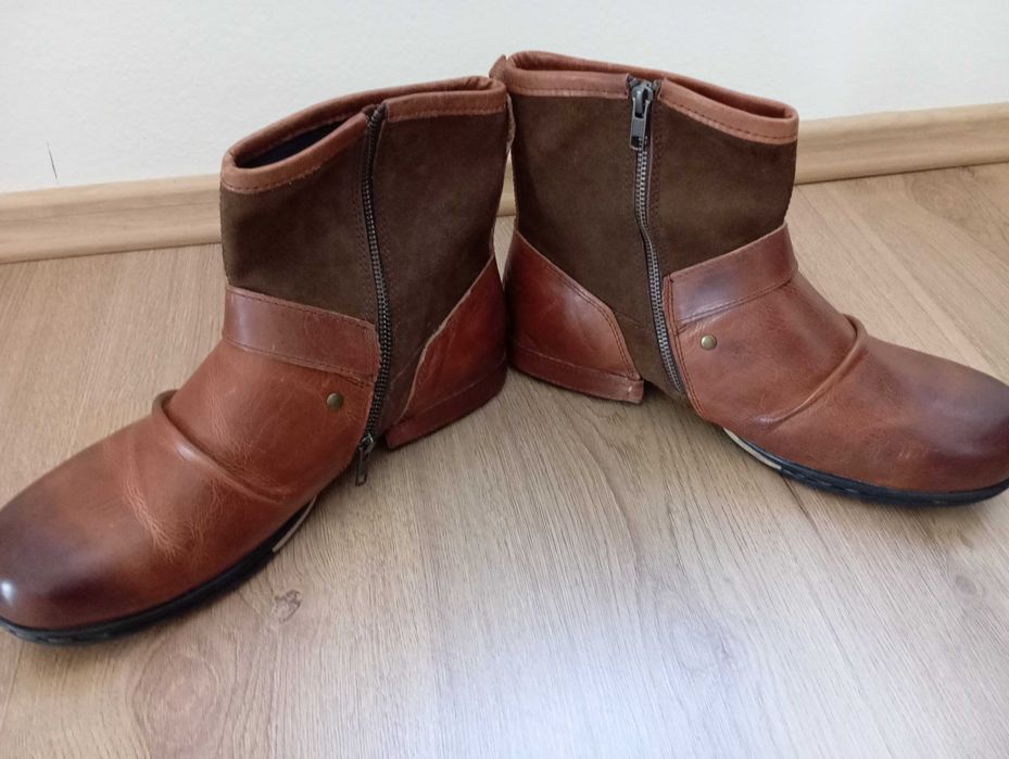 Боти от естествена кожа за моторджии, рокери ...