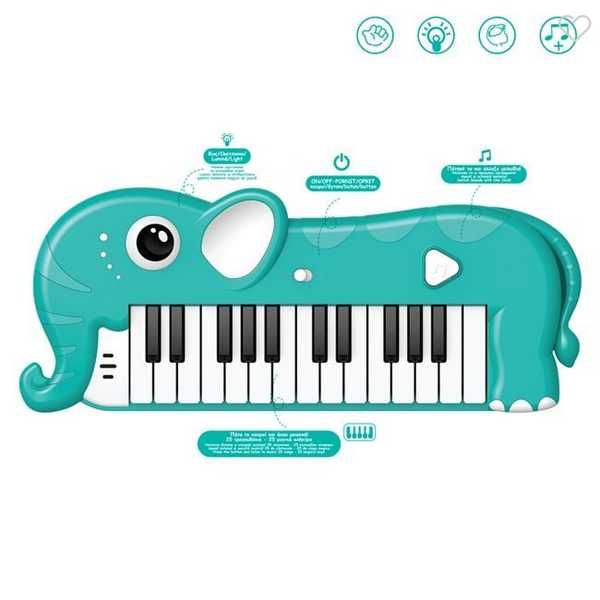 Детска йоника Слонче, Със светлини, звуци и 25 песнички, Зелен