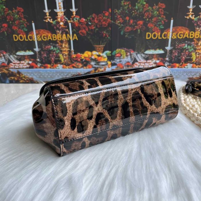 Geanta Dolce Gabbana Sicily leopard, 20 cm, Premium