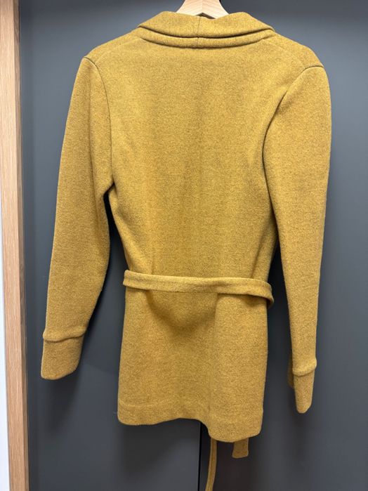 Cardigan damă cu cordon, muștar, mărimea S-M