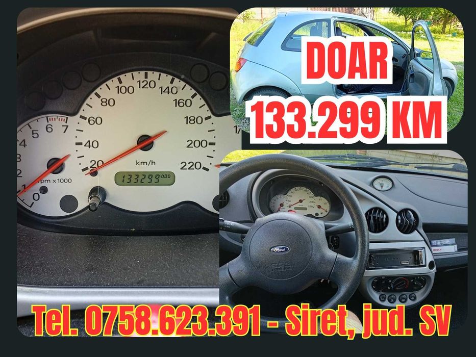 Vând mașina Ford Ka 1.3 benzină, an 2006, înmatriculată, ITP valabil până în decembrie 2026, funcțională, ideală pentru oraș începători, preț 850 euro