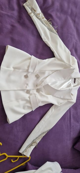 Costum 2 piese bby alb