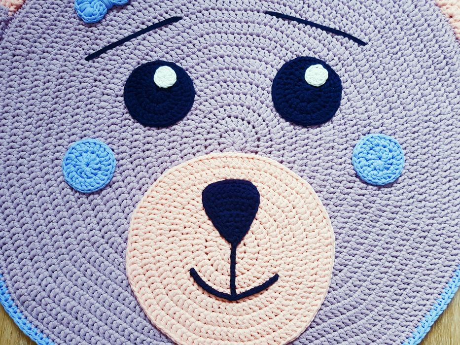 Коврик"Мишка"ручной работы