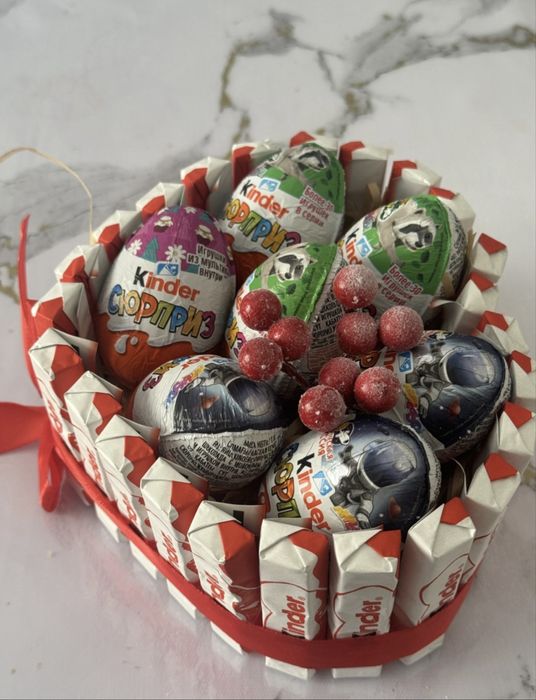 Киндер бокс сердечка сладкий бокс