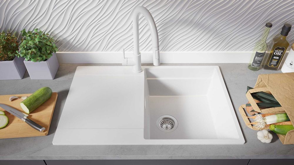 Кухненска Мивка от гранит модел Сан Франциско Smart 780 x 500 mm - беж