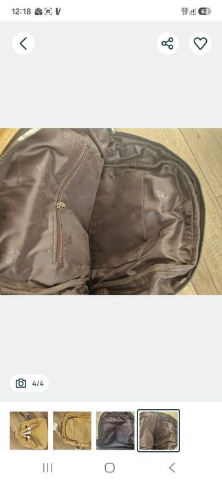 Rucsac dama galben mustar NOU
