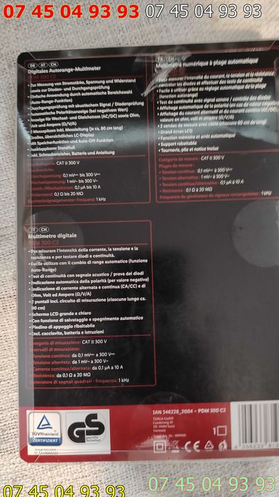 aparat de masura PARKSIDE PDM 300 C2 sigilate baterie inclusa