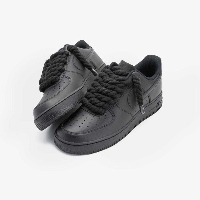 Adidasi Nike AirForce 1 Chunky Laces Full Black