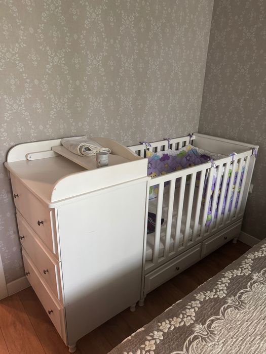 Манеж с комодом в хорошем качестве