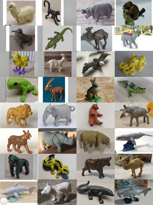 Фигурки Kinder в капсулах с вкладышами и без