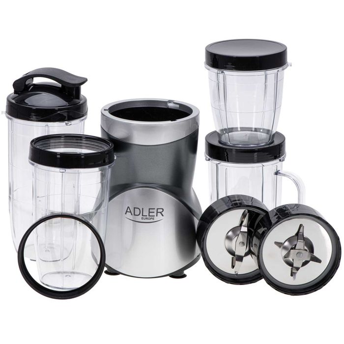 Blender smoothie 4 recipiente, Adler AD 4084, 1200 W, funcție Pulse
