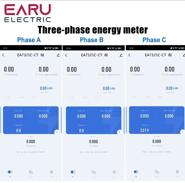 Смарт электромер трифазен, wifi tuya, rs485 modbus rtu