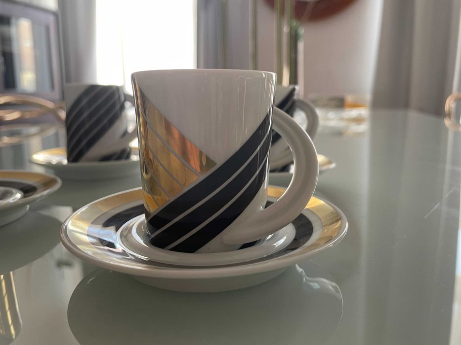 set servit Espresso Rosenthal Ursula & Karl Scheid Aurit 24K Original