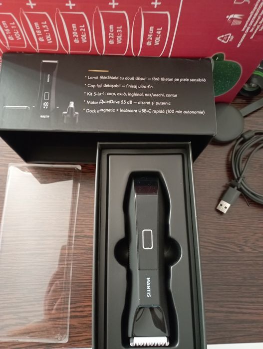 Mașină de tuns și bărbierit ,set de oale și cuțite, Google Chrome craf