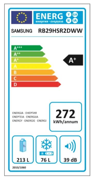 Samsung NoFrost 289л хладилник с фризер